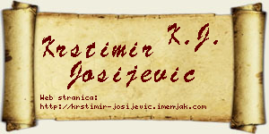 Krstimir Josijević vizit kartica